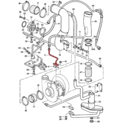 Conduite d'huile sur turbo pour Porsche 911 type G Turbo et 964 Turbo (1975-1992)