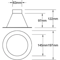 Écope d'air ronde - 200 mm
