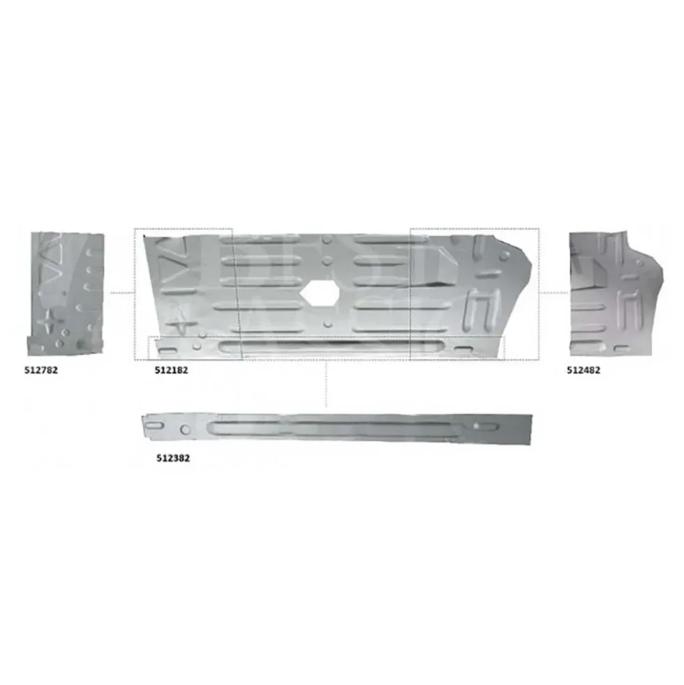 Dessous de plancher arrière droit pour Renault 4 (10/1961-12/1993)