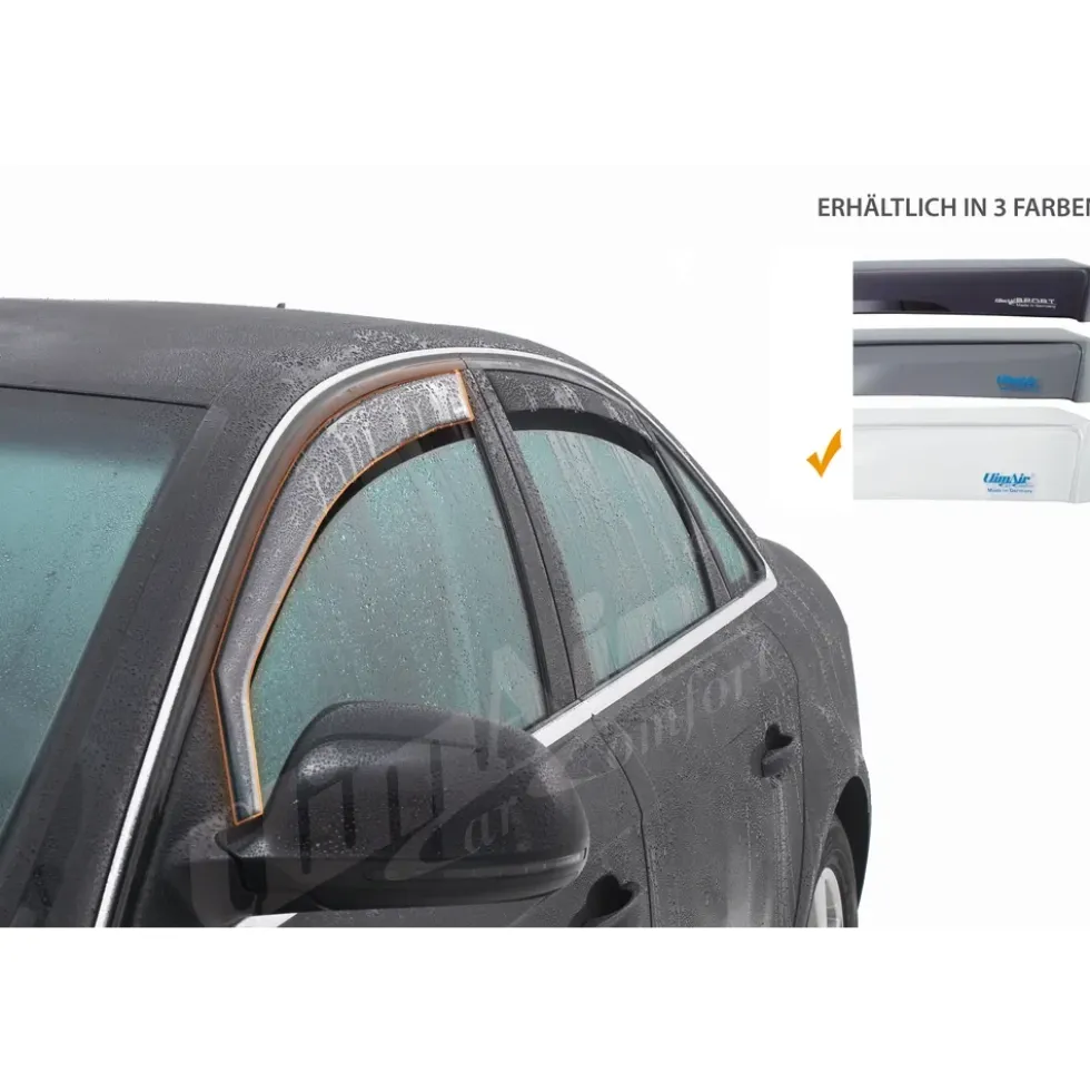 Déflecteurs d'air clairs CLIMAIR sur vitres avant pour Golf 4 en 5 portes