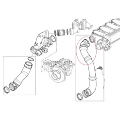 Durite d'admission d'air sur vanne EGR pour BMW E60/E61