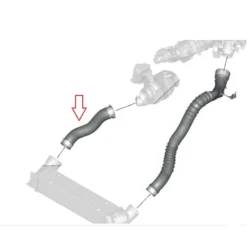 Durite d'air entre intercooler et turbo pour BMW série 1 E81/E82/E87 LCI/E88 116d et 118d