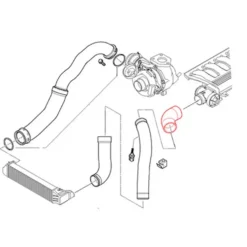 Durite d'air (3ème partie) entre intercooler et vanne AGR pour BMW E46