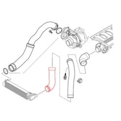 Durite d'air (1ère partie) entre intercooler et vanne AGR pour BMW E46