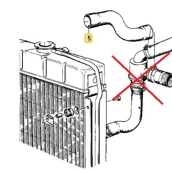 Durite d'eau supérieure pour Bmw Série 5 E12 (02/1972-06/1981)