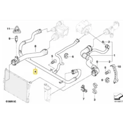 Durite de retour d'eau pour Bmw Série 3 E46 (01/2001-08/2006)