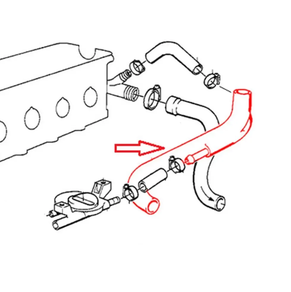 Durite de régulateur de ralenti et d'eau pour BMW E30 M40