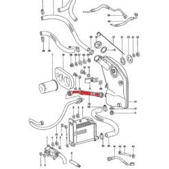 Durite d'huile de la bâche à huile au moteur pour Porsche 911 type G 2,7 (1974)