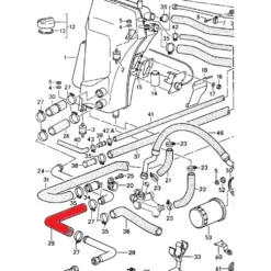 Durite d'huile entre bâche à huile et moteur pour Porsche 964 (1989-1994)