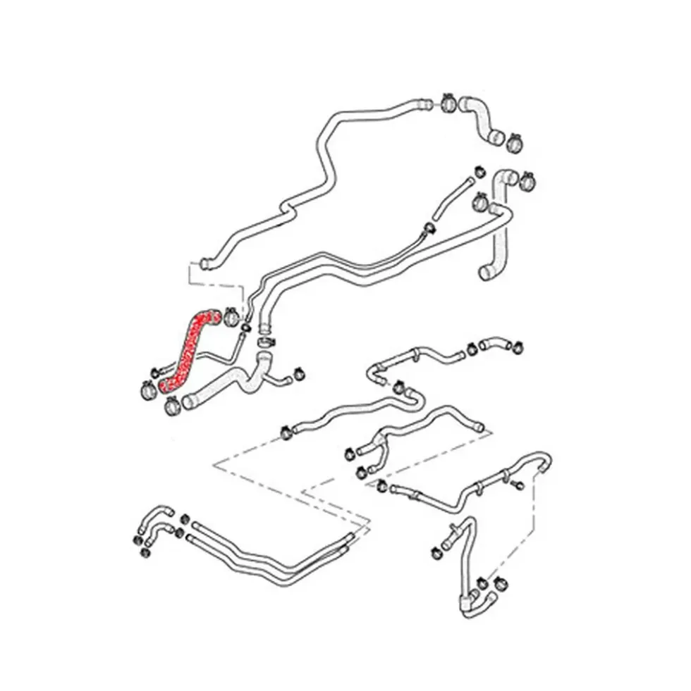 Durite principale de pipe d'eau pour Porsche 996 3.6 Carrera 2 (2002-2005)