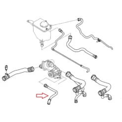 Durite retour sur pompe à eau pour Bmw Série 6 E63 Coupé et E64 Cabriolet (02/2005-07/2010)