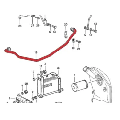 Durite rigide d'huile du carter moteur vers réservoir pour Porsche 911 type G (1978-1989)