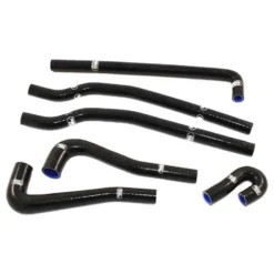 Durites d'eau annexes SAMCO noires pour VW Golf 1 GTi Berline 1600 (EG) / 1800 (DX), 6 pièces