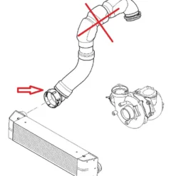 Durite suralimentation Turbo Gates pour Bmw Série 5 E60 Berline et E61 Touring (02/2002-02/2007)