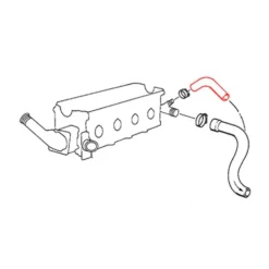 Durite sur pipe de raccord d'eau pour BMW E36 M40