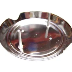 Embase chromée pour sigle de nez de capot avant pour Karmann-Ghia 63 ->74