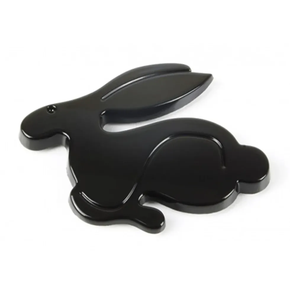 Emblème adhésif Rabbit (lapin) noir brillant pour Volkswagen