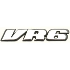 Emblème adhésif VR6 chromé de face arrière ou de coffre pour VW Golf 3 Corrado Passat B3 et B4 (04/1991-08/1997)