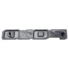 Emblème arrière POLO chromé sur fond noir pour VW Polo 2 86C hatchback trois portes avec hayon arrière vertical (10/1981-09/1990) - sans niveau de finition