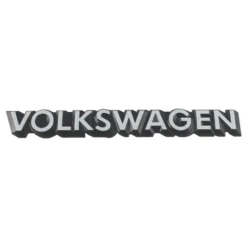Emblème arrière VOLKSWAGEN blanc sur fond noir pour VW Golf 2 Jetta 2 et Polo 2 86C (10/1981-09/1990)