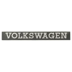Emblème arrière VOLKSWAGEN chromé sur fond noir de coffre pour VW Golf 1 Berline Cabriolet et Jetta 1 (02/1974-02/1984)