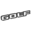 Emblème GOLF chromé sur fond noir pour face arrière de VW Golf 2 (-07/1987) - sans niveau de finition