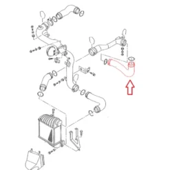 Flexible de raccord sur tuyau de pression d'air pour VW Golf 4 et Bora TDi 130/150cv