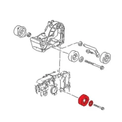 Galet FEBI de renvoi inférieur de courroie pour Porsche 997 3.6 (2005-2008) - Tiptronic