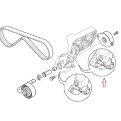 Galet tendeur de climatiseur pour BMW E39 et E46