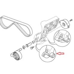 Galet tendeur de climatiseur FEBI pour Bmw Série 7 E38 (12/1997-10/2000) - M57