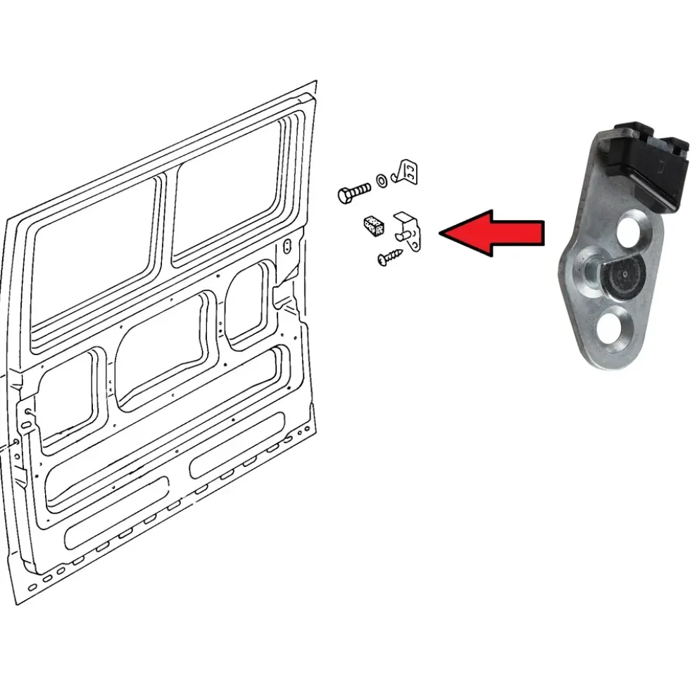 Gâche butée de fermeture arrière de porte coulissante pour VOLKSWAGEN Transporter T25 (05/1979-07/1984)