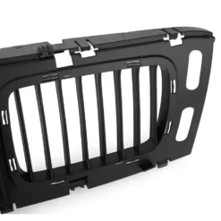 Grille de calandre centrale largeur 55cm en plastique noir pour BMW Série 5 E34 Berline Touring V8 phase 1 (-03/1994) et phase 2 (04/1994-) - version large