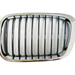 Grille de calandre gauche noire pourtour chromé pour BMW Série 3 E46 Berline Touring phase 1 (-08/2001) et Compact (01/2001-12/2004) - côté conducteur