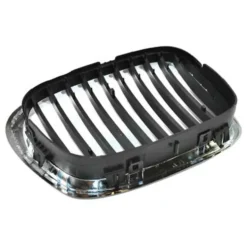 Grille de calandre gauche noire pourtour chromé pour BMW Série 5 E39 Berline et Touring phase 2 (09/2000-) - côté conducteur