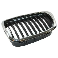 Grille de calandre gauche noire pourtour chromé pour BMW Série 5 E39 Berline et Touring phase 2 (09/2000-) - côté conducteur