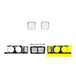 Grille de calandre pourtour de phare gauche pour BMW Série 5 E34 Berline et Touring (03/1987-03/1994) - version étroite