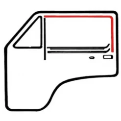 Guide de vitre sur porte avant sans moulure pour VOLKSWAGEN Transporter T25 (05/1979-07/1992)