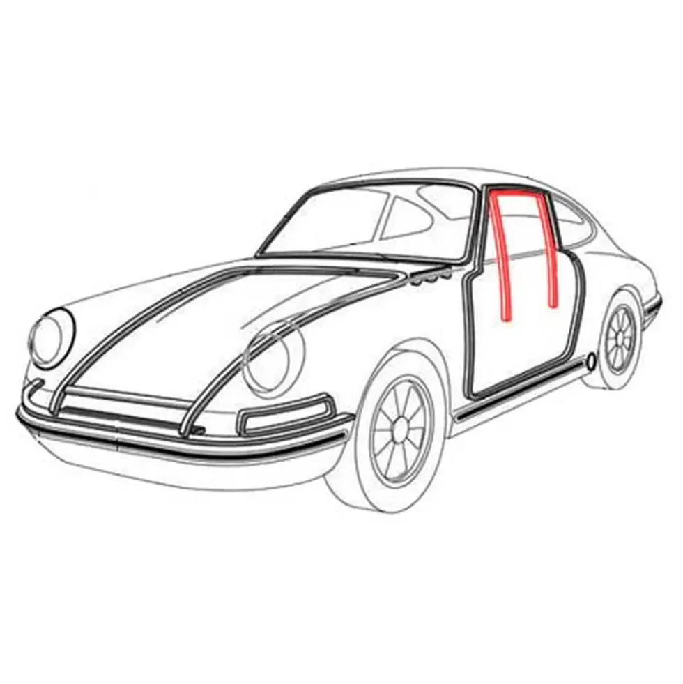 Guide-vitre de porte pour Porsche 911, 964 et 993