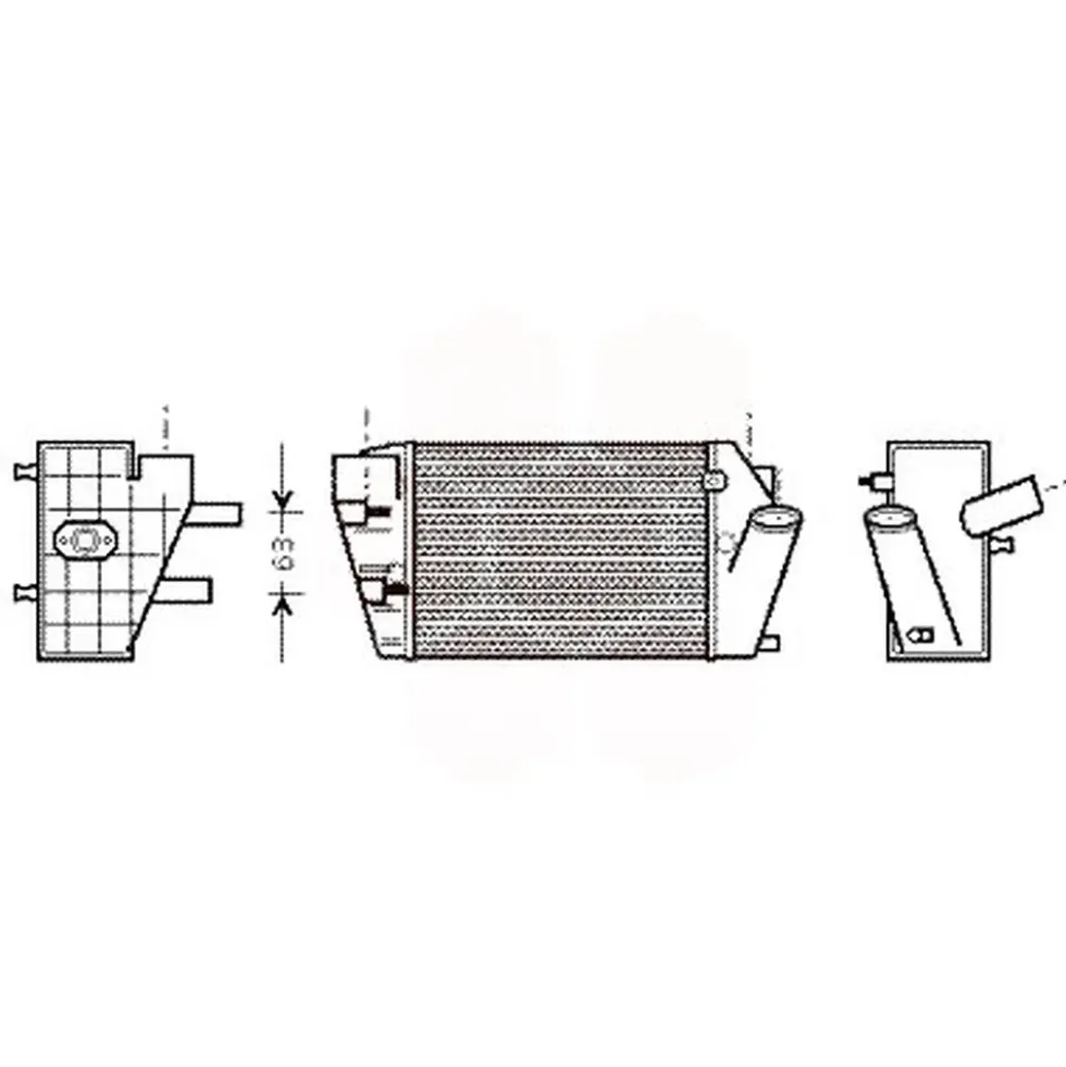 Intercooler pour Audi A4 (B6) côté gauche jusque ->01