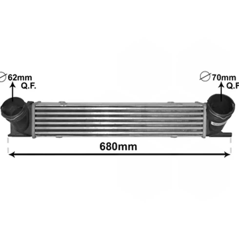 Intercooler pour BMW série 1 E81-E82-E87 LCI-E88 120d et 123d