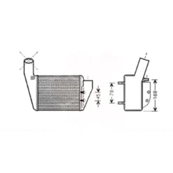 Intercooler pour Passat 4 et 5 (côté droit)