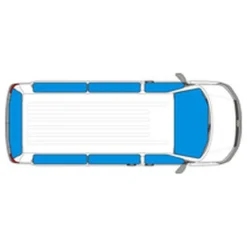 Isolants (8) thermiques intérieurs 9 couches pour VW T6 Caravelle Multivan California châssis court - avec hayon - 2015 et 2021