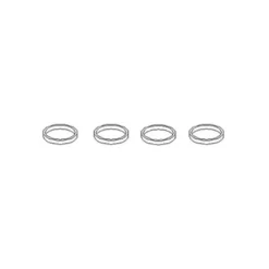 Jeu de 4 joints entre culasse et pipe d'admission pour Polo 6N et Polo Classic