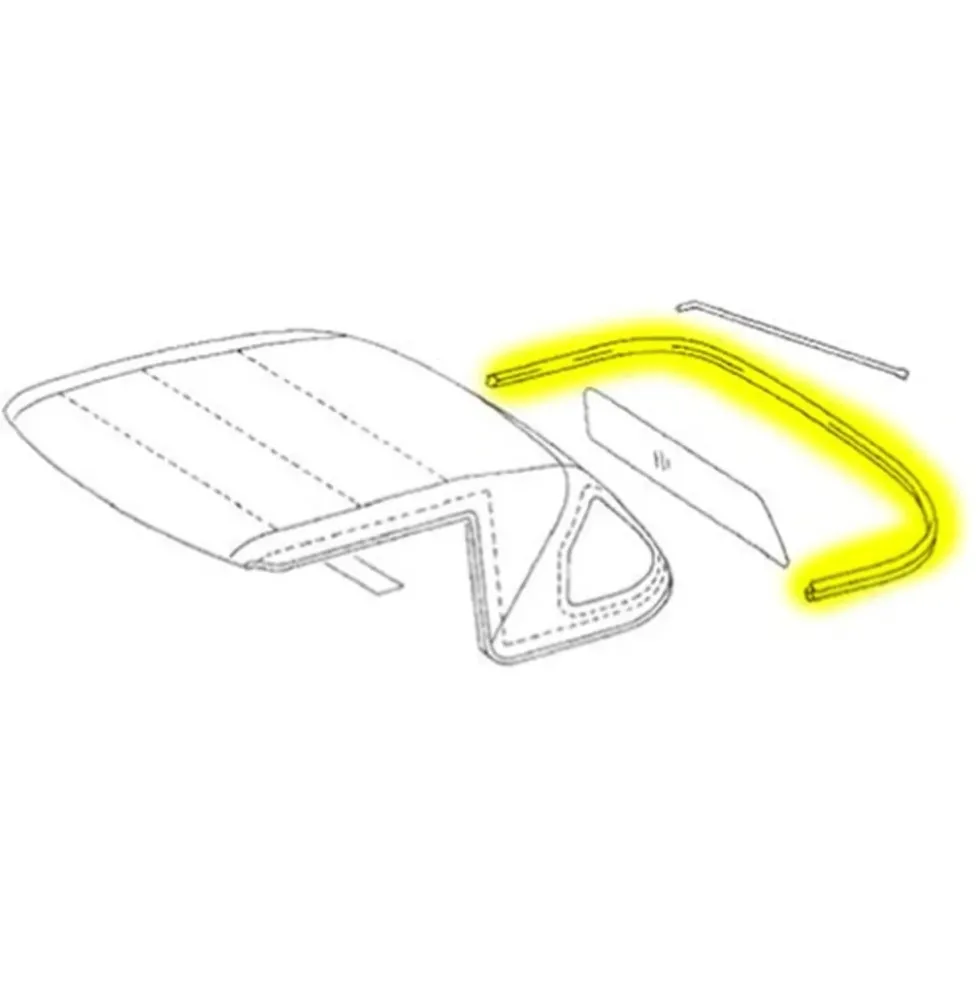 Joint arrière de capote pour Mercedes SL R107