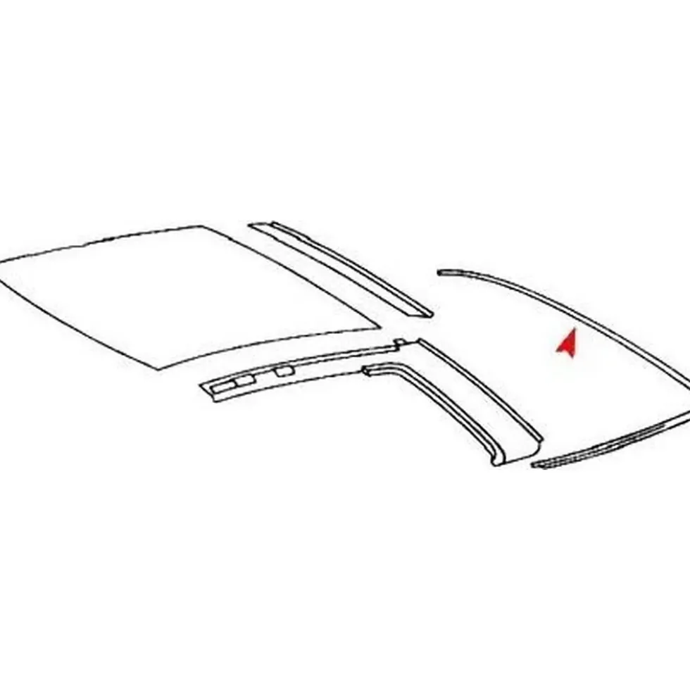 Joint arrière de hardtop pour Mercedes SL R107