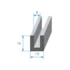 Joint de calage en forme de U - 12 x 12 mm