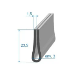 Joint de calage en forme de U - 6 x 23,5 mm