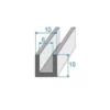 Joint de calage noir en forme de U - 10 x 10 mm