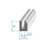 Joint de calage noir en forme de U - 7,2 x 10 mm