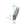 Joint de calage noir en forme de U - 5 x 9,5 mm